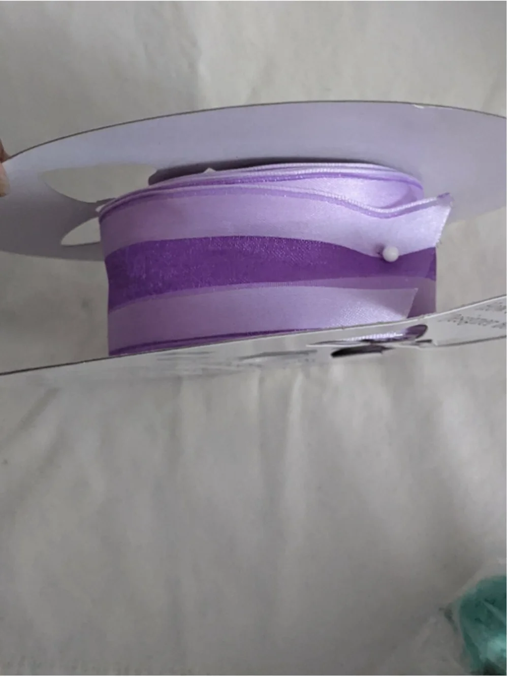 14 Yard Ribbon Berwick Wired Ribbon 1.5 Inches Light and dark Purple stripes